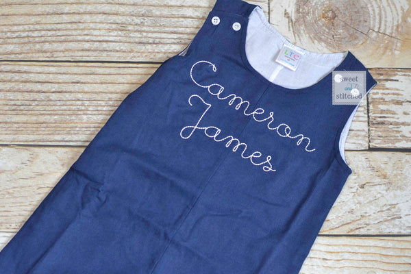 Monogrammed baby boy jon jon, baby boy outfit with patriotic monogram, beach outfit, monogrammed jon jon, 4th of july outfit