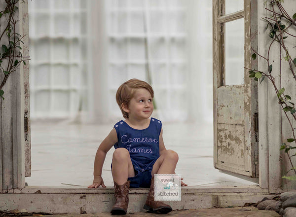 Monogrammed baby boy jon jon, baby boy outfit with patriotic monogram, beach outfit, monogrammed jon jon, 4th of july outfit
