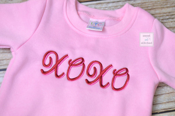 Monogrammed Valentine's outfit, Valentine's sweatshirt, Valentine's shirt, girls sweatshirt