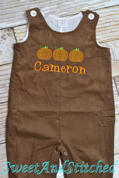 Personalized Baby Boy pumpkin outfit - Boys Thanksgiving Outfit, baby boy fall longall, pumpkin oufit boys, toddler boys pumpkin outfit