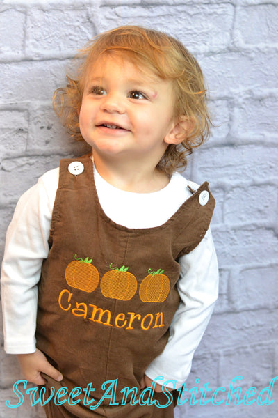 Personalized Baby Boy pumpkin outfit - Boys Thanksgiving Outfit, baby boy fall longall, pumpkin oufit boys, toddler boys pumpkin outfit