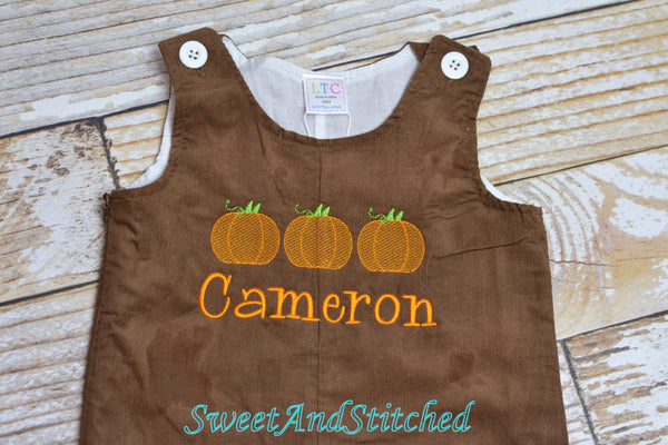 Personalized Baby Boy pumpkin outfit - Boys Thanksgiving Outfit, baby boy fall longall, pumpkin oufit boys, toddler boys pumpkin outfit