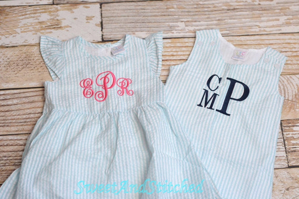 Monogrammed Boys Romper, Boys 4th of July Outfit, Personalized baby boy beach outfit, monogrammed jon jon, toddler beach outfit