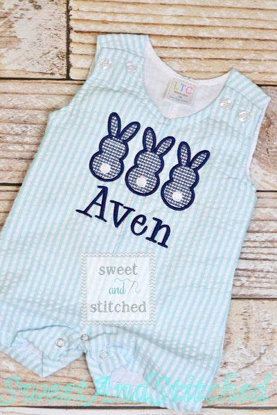 Monogrammed Boys Easter Romper, Baby boy EasterOutfit, Personalized easter outfit, monogrammed easter outfit