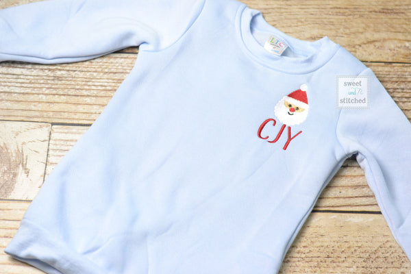 Monogrammed Christmas sweater, Christmas sweatshirt, boys monogrammed sweatshirts, Christmas outfit, Christmas jacket, santa outfit