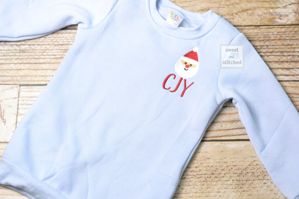 Monogrammed Christmas sweater, Christmas sweatshirt, boys monogrammed sweatshirts, Christmas outfit, Christmas jacket, santa outfit