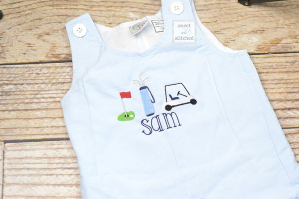 Monogrammed baby boy golf outfit, golf 1st birthday cake smash outfit, golf birthday outfit, birthday overalls, golf birthday outfit