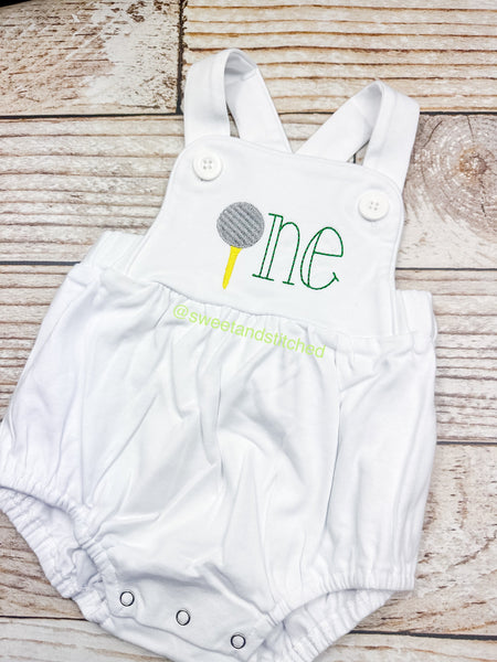 Monogrammed baby boy golf outfit, golf 1st birthday cake smash outfit, golf birthday outfit, one golf design