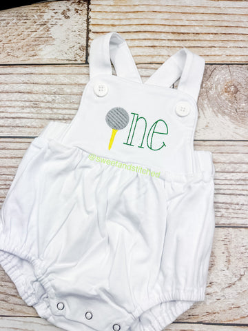 Monogrammed baby boy golf outfit, golf 1st birthday cake smash outfit, golf birthday outfit, one golf design