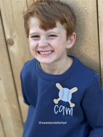 Monogrammed baseball sweatshirt, little brother baseball sweatshirt, boys monogrammed sweatshirts, baseball jacket
