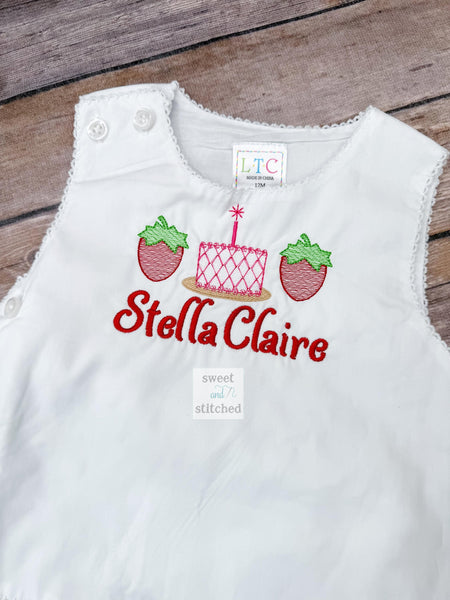 Monogrammed Baby Girl Diaper Set, White Cake Smash Outfit with Bows