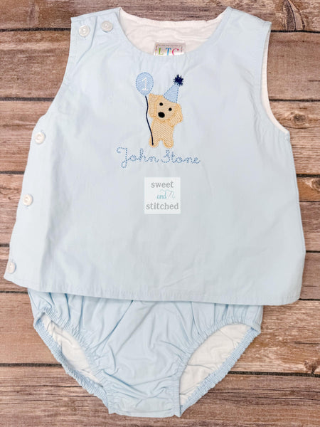 Monogrammed Baby Boy Birthday Outfit, Cake Smash Diaper Set