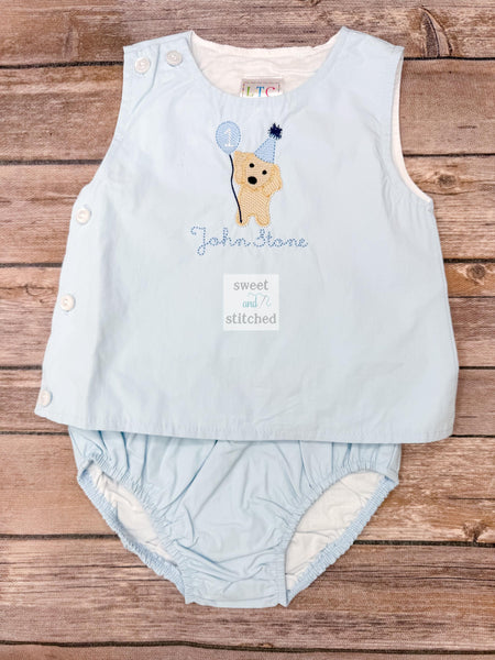 Monogrammed Baby Boy Birthday Outfit, Cake Smash Diaper Set