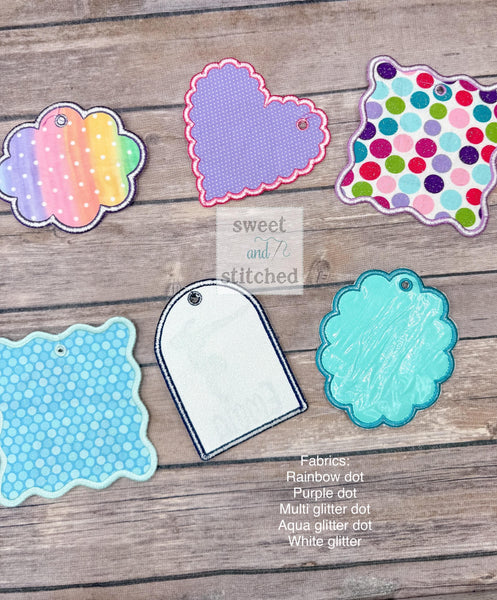 Monogrammed bag tags, gymnastics bag tags, sports bag tags, personalized bag tags