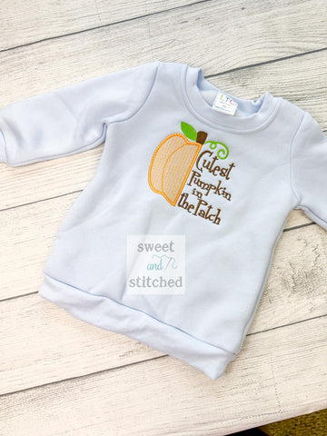 Monogrammed pumpkin sweatshirt, fall sweater, boys monogrammed sweatshirt cutest pumpkin