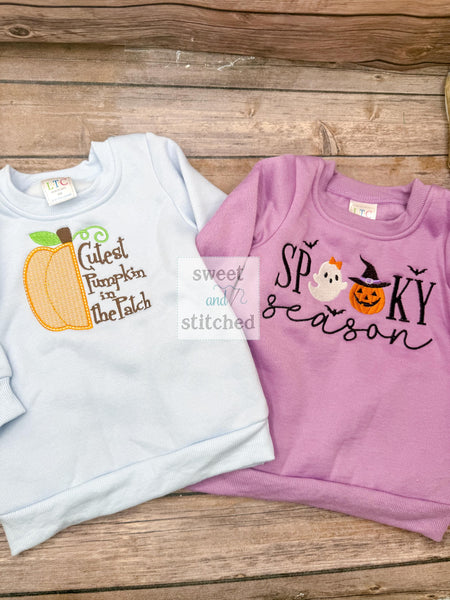 Monogrammed pumpkin sweatshirt, fall sweater, boys monogrammed sweatshirt cutest pumpkin