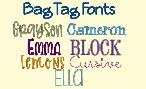Monogrammed bag tags, gymnastics bag tags, sports bag tags, personalized bag tags