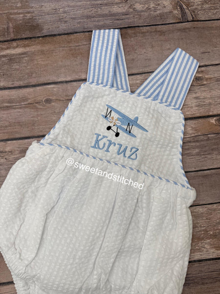 Baby boy airplane outfit, vintage airplane monogrammed outfit, planes birthday party outfit, airplane birthday theme