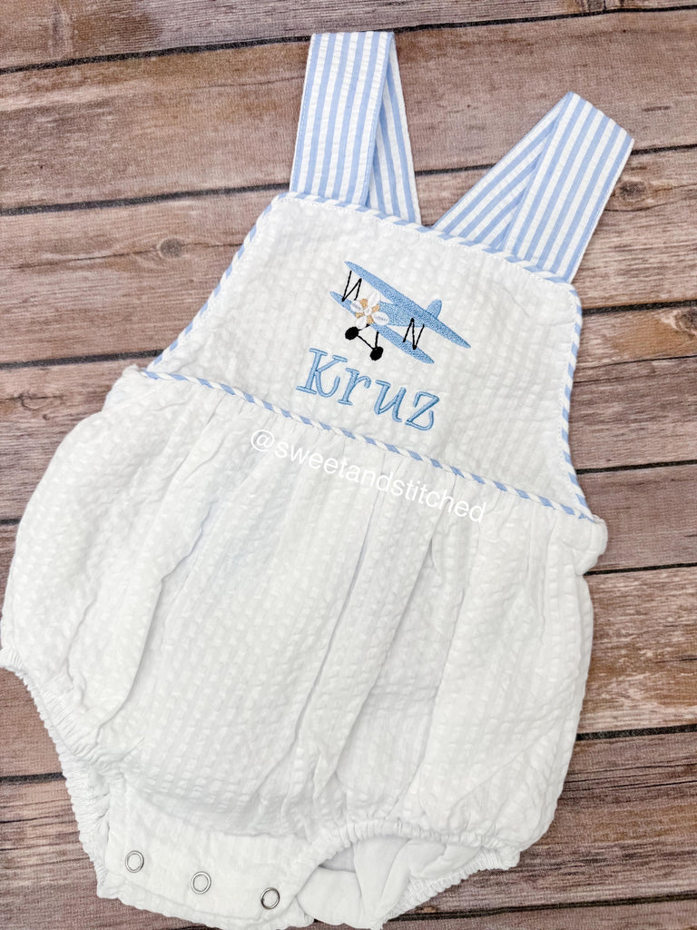 Baby boy airplane outfit, vintage airplane monogrammed outfit, planes birthday party outfit, airplane birthday theme