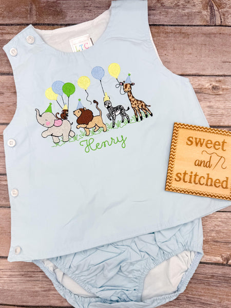 Monogrammed Baby Boy zoo Birthday Outfit, safari Cake Smash Diaper Set