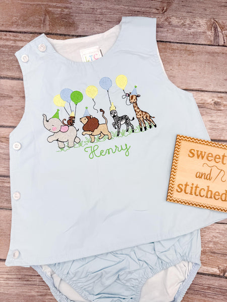 Monogrammed Baby Boy zoo Birthday Outfit, safari Cake Smash Diaper Set