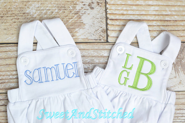 BLANK baby boy outfit, bubble romper sunsuit BLANK