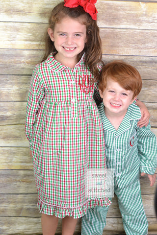 Monogrammed Corduroy Christmas dress in navy with santa monogram, Girl Sweet and Stitched Monogrammed Corduroy Christmas dress in navy with santa monogram, Girl Sweet and Stitched