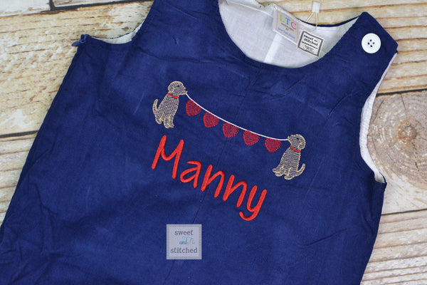 Baby boy Valentine&#39;s outfit, Toddler Boys Valentine overalls, Boys monogrammed valentine outfit, dog design with hearts