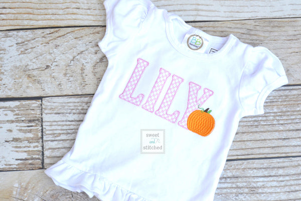 Girl Pumpkin Shirt pumpkin tee, monogrammed pumpkin shirt, girl halloween shirt - thanksgiving shirt